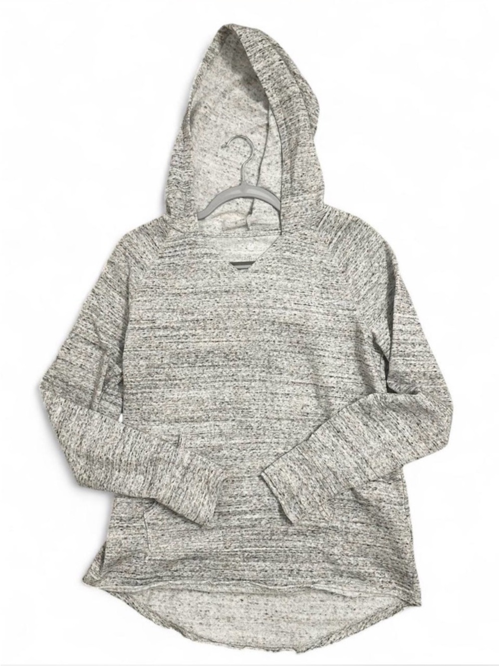 Sonoma Soft Heathered Grey Hooded Pullover Sweatshirt